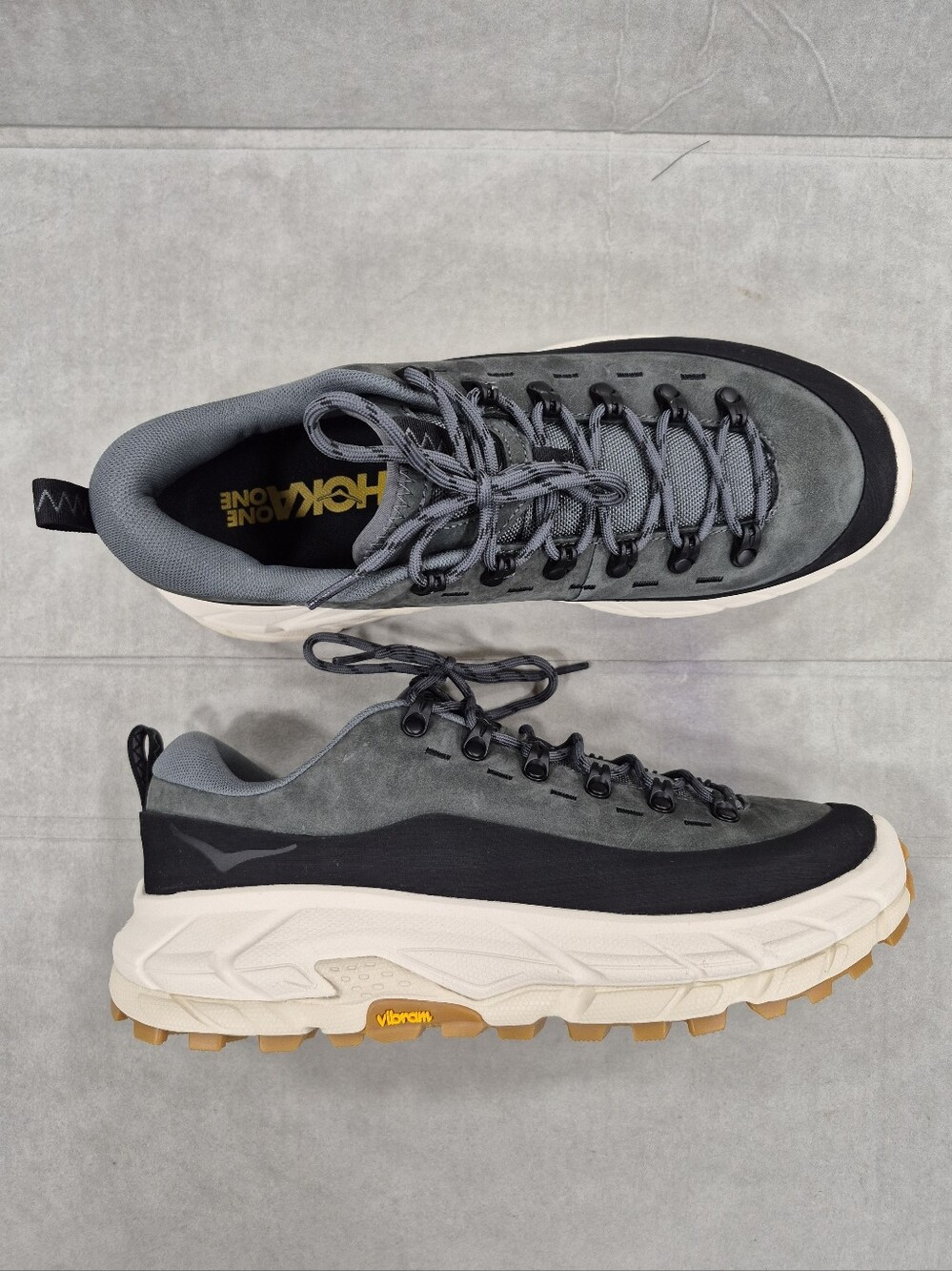 Hoka One One Tor Summit Shoes sneakers women's 11.5 men's 10.5 black gray nubuck